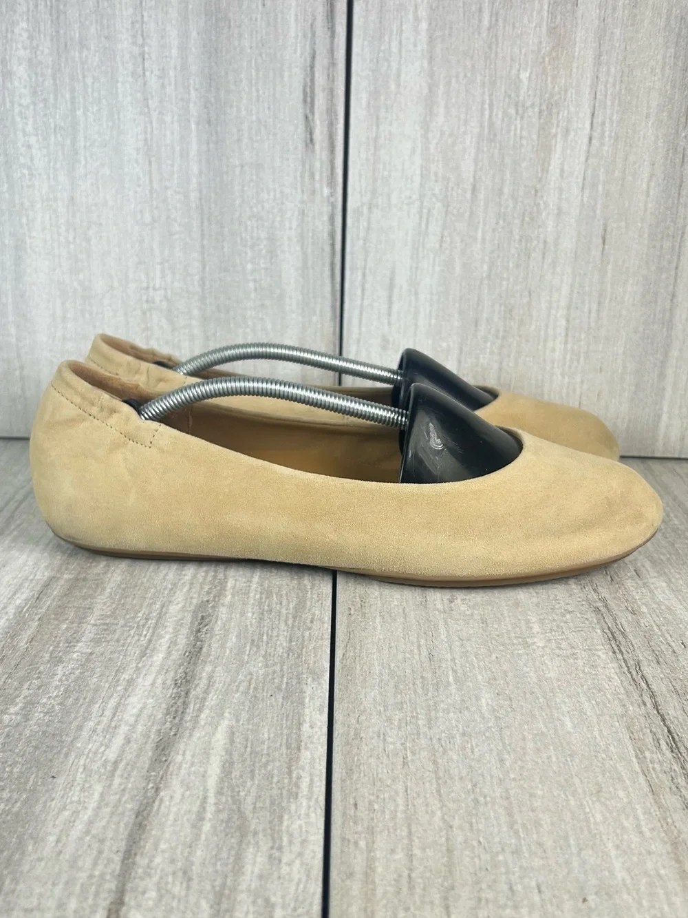 Dansko Mollie Taupe Beige Suede Ballet Flats Slip Loafer Women's Size 10 EUR 40
